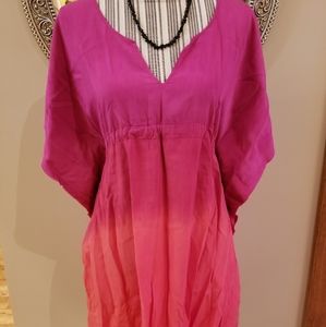 Becca Virtue Ombre Pink & Orange Bathing Suit Coverup.